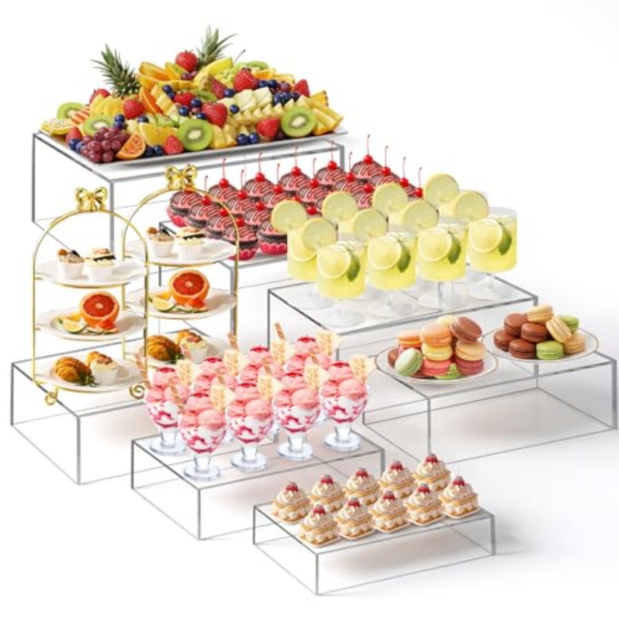 Conjunto de 7 Suportes Retangu - Display Risers Set avaliação e preço