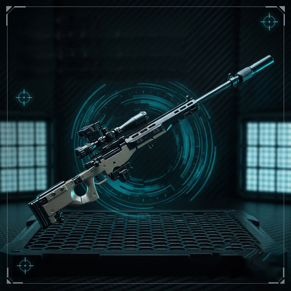 Modelo de rifle de precisão AW - Action Figure Stand avaliação e preço